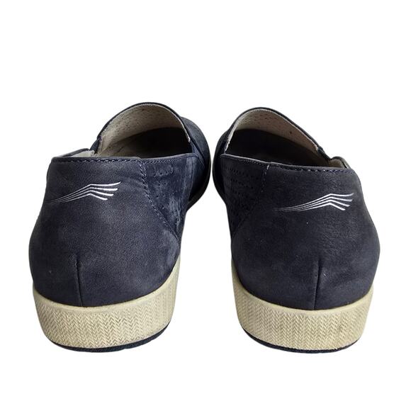 Dansko Odina Loafers Size EU40 US 9.5-10 Navy Nubuck Leather SlipOn Shoes Vented - Picture 6 of 15